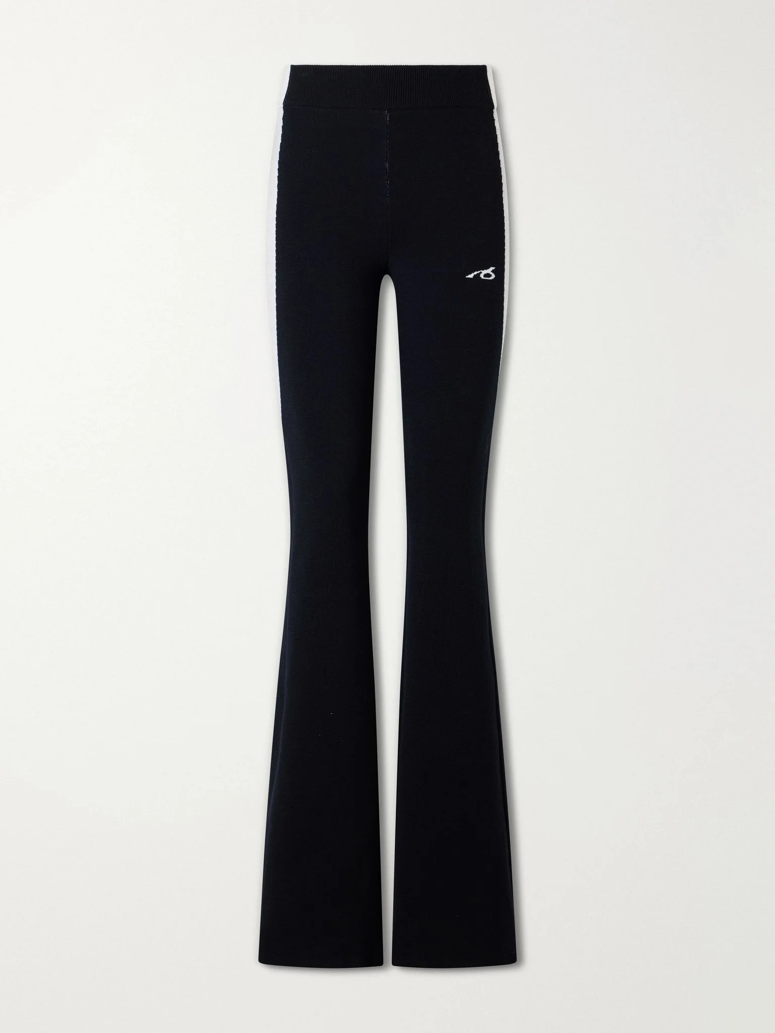 Wool-blend flared-leg track pants Black - 1