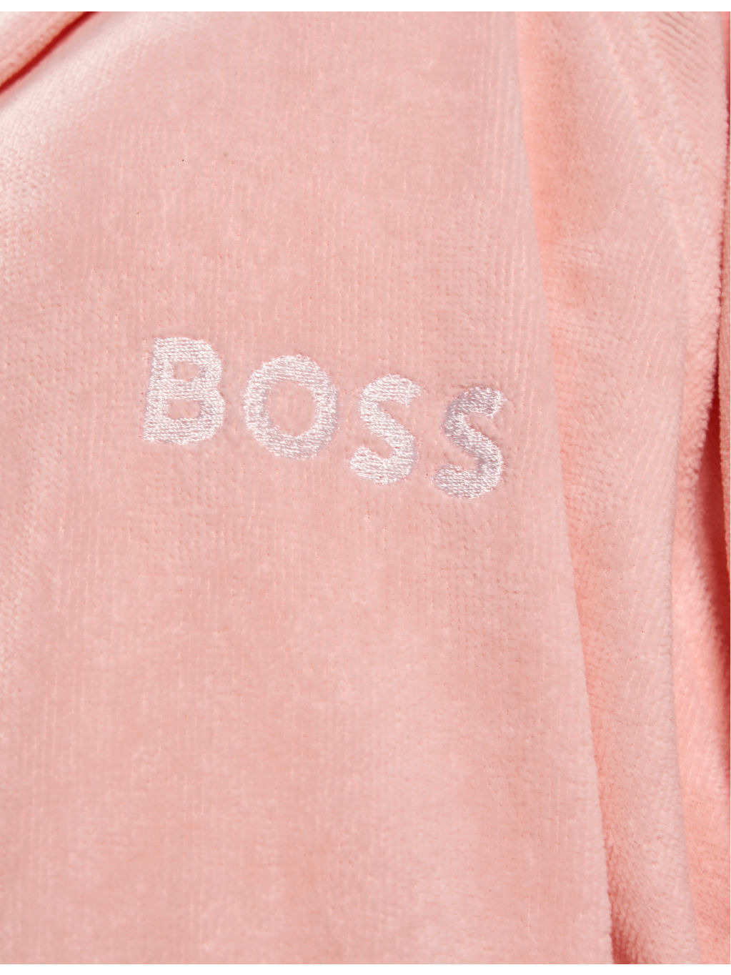 Plain logo-embroidered hooded cotton-velvet bathrobe - 3