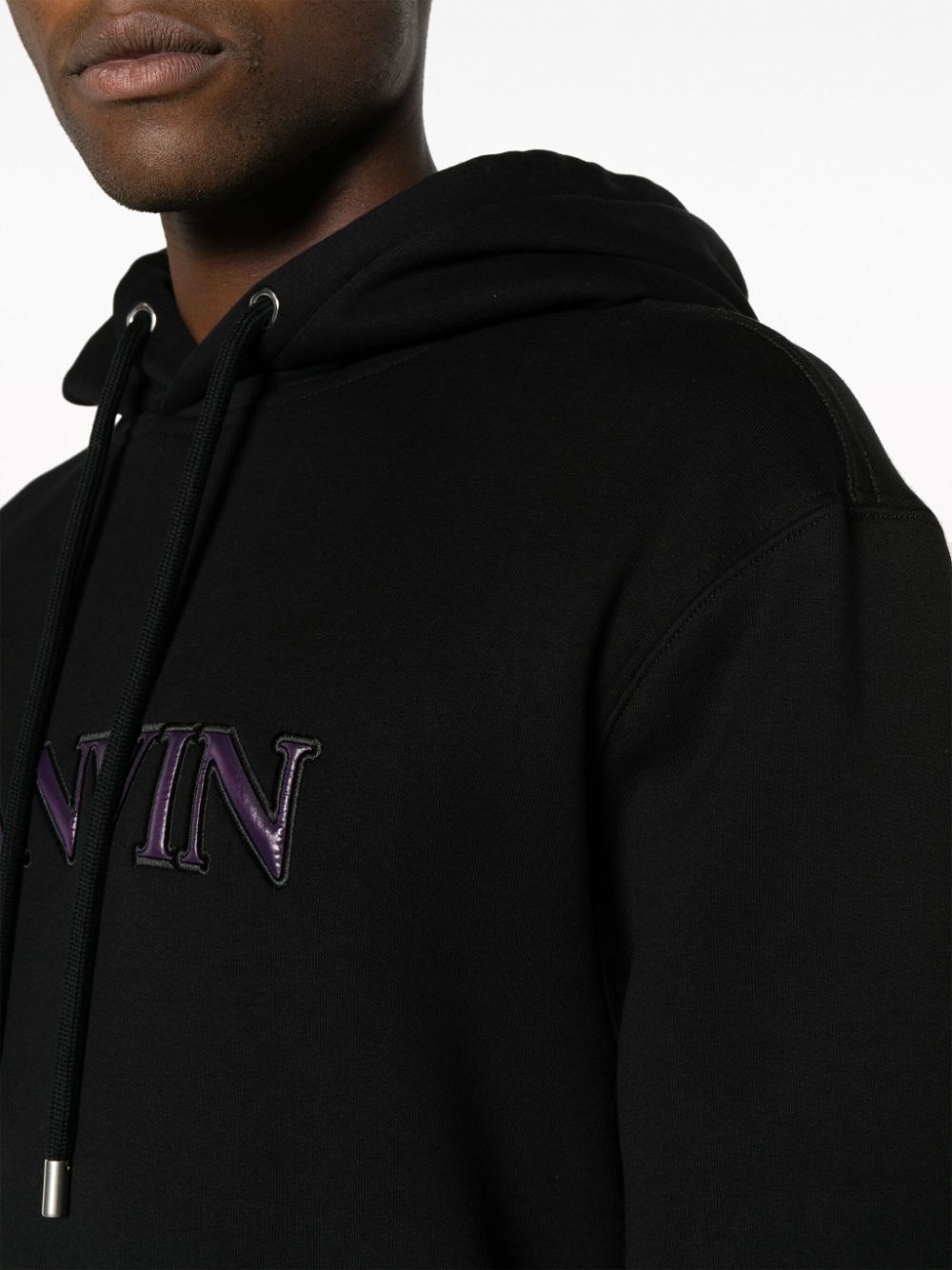 logo-appliqué cotton hoodie - 5