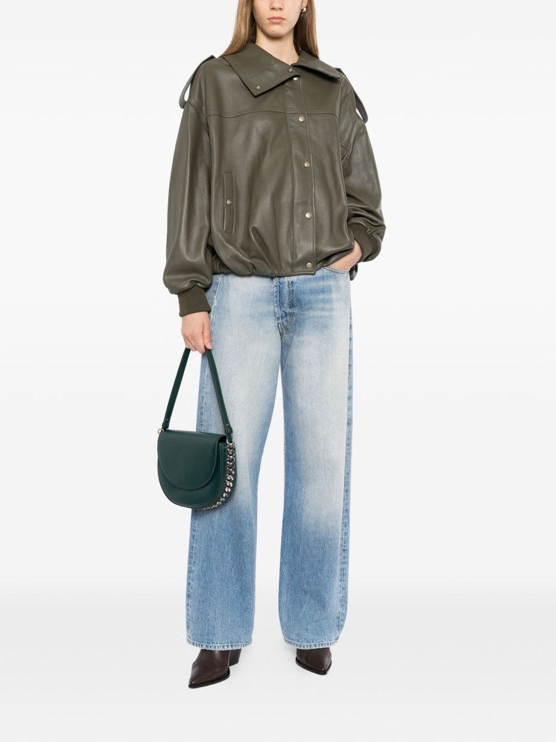 HALFBOY®️ buttoned leather jacket outlook