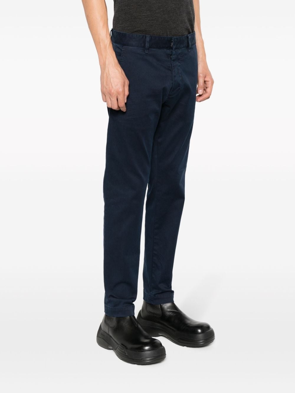 low-rise slim-fit cotton chinos - 3