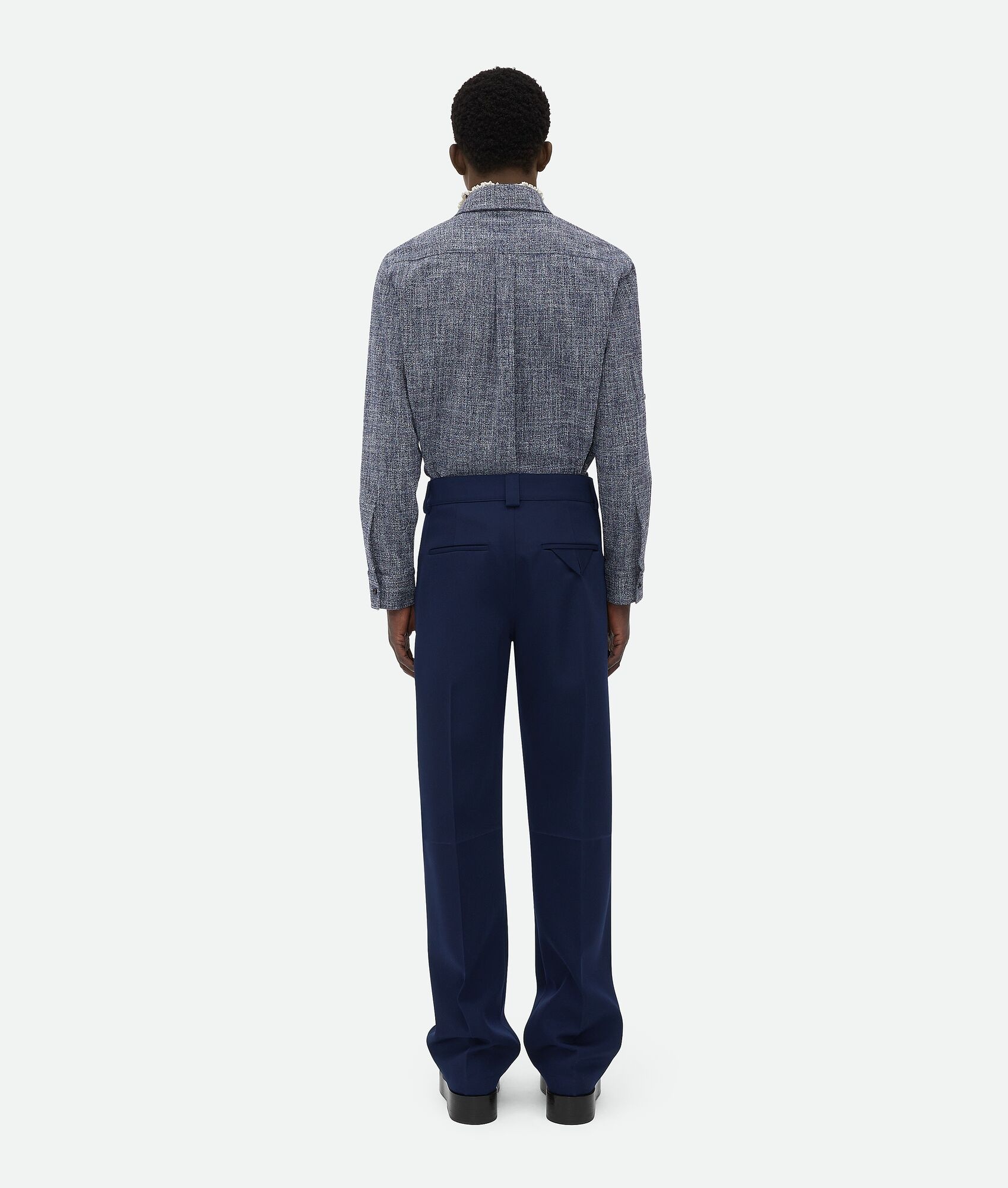 Wool Grain De Poudre Trousers - 3
