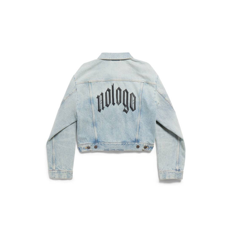 BALENCIAGA Women's Nologo Small Fit Jacket in Light Blue outlook
