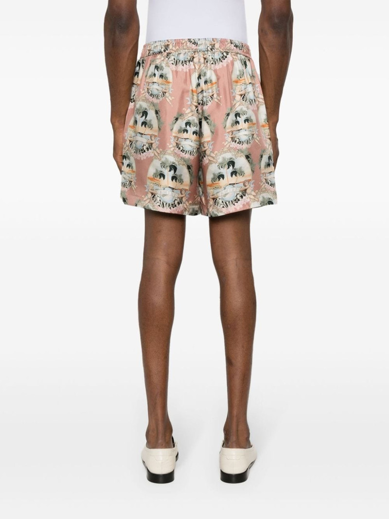 graphic-print silk shorts 4