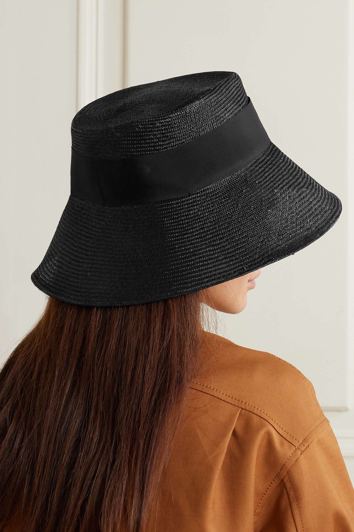 Borel grosgrain-trimmed raffia hat - 2