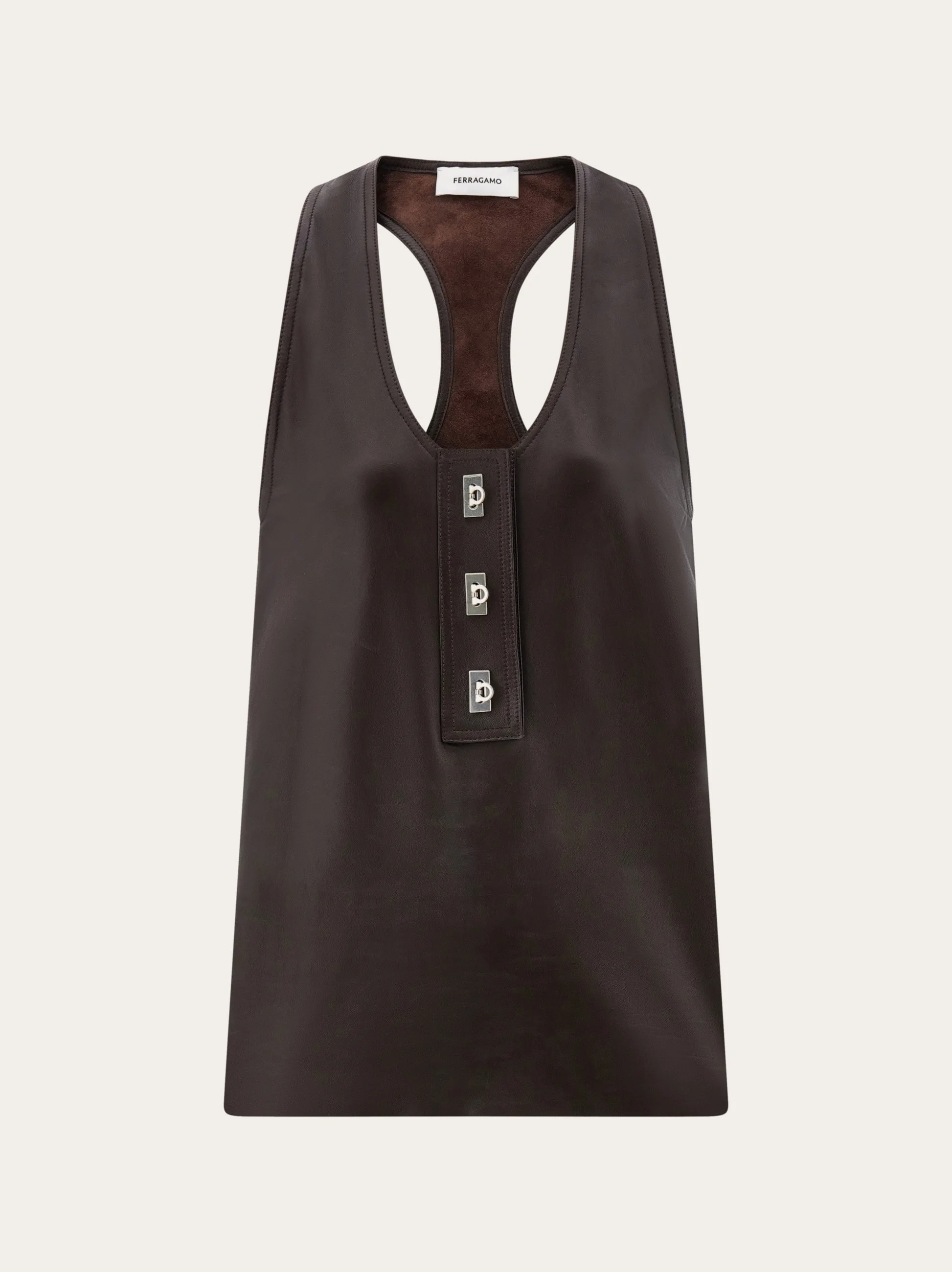 Nappa racer back vest - 1