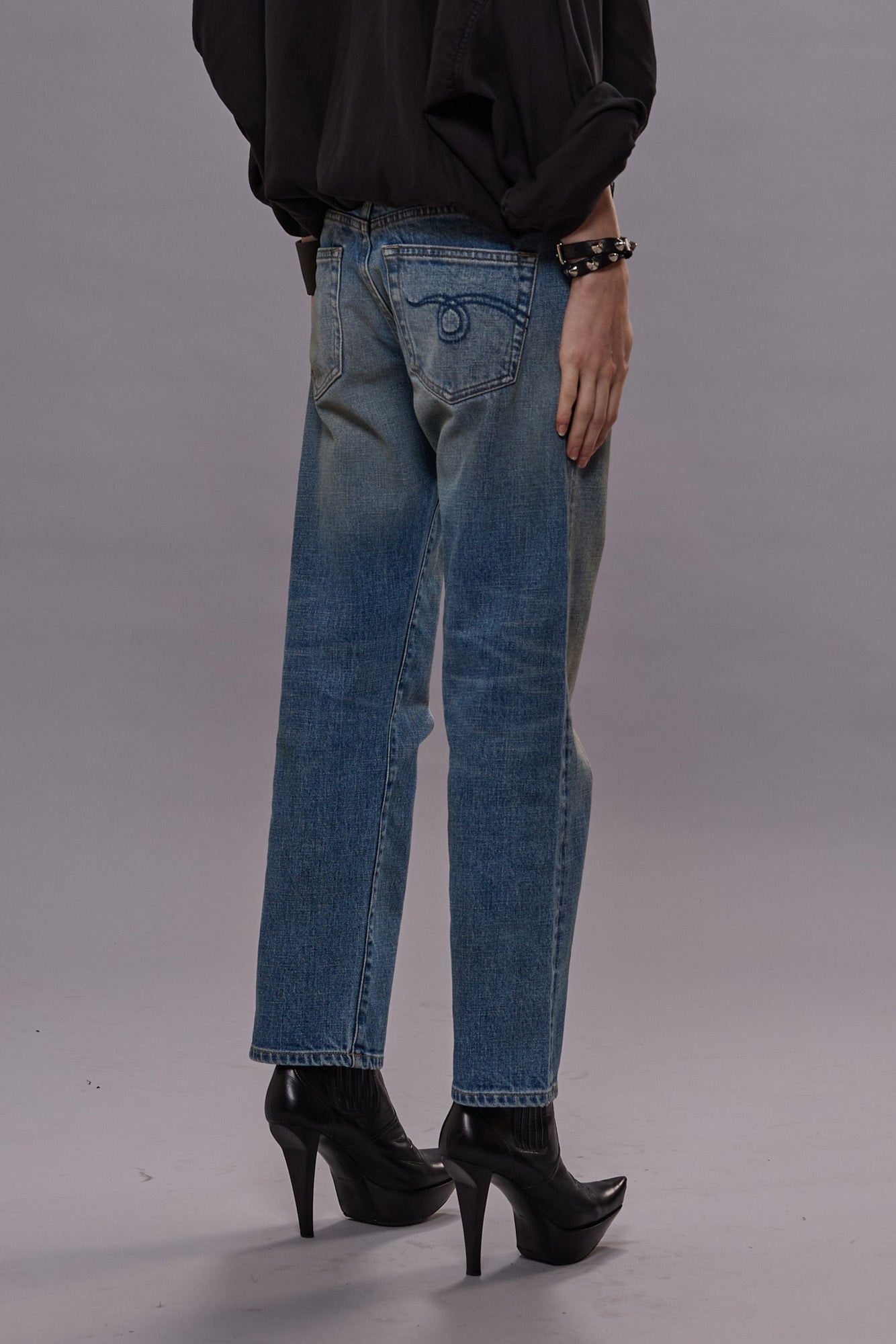 BOY STRAIGHT JEAN - PATTON BLUE STRETCH -R13 - 4