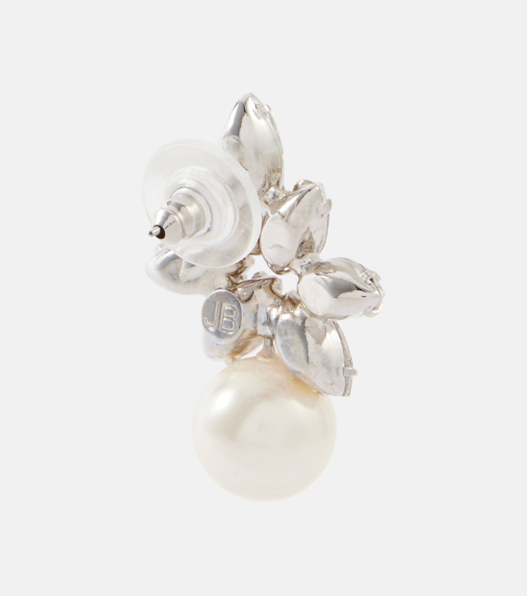 Liza embellished faux pearl earrings - 5