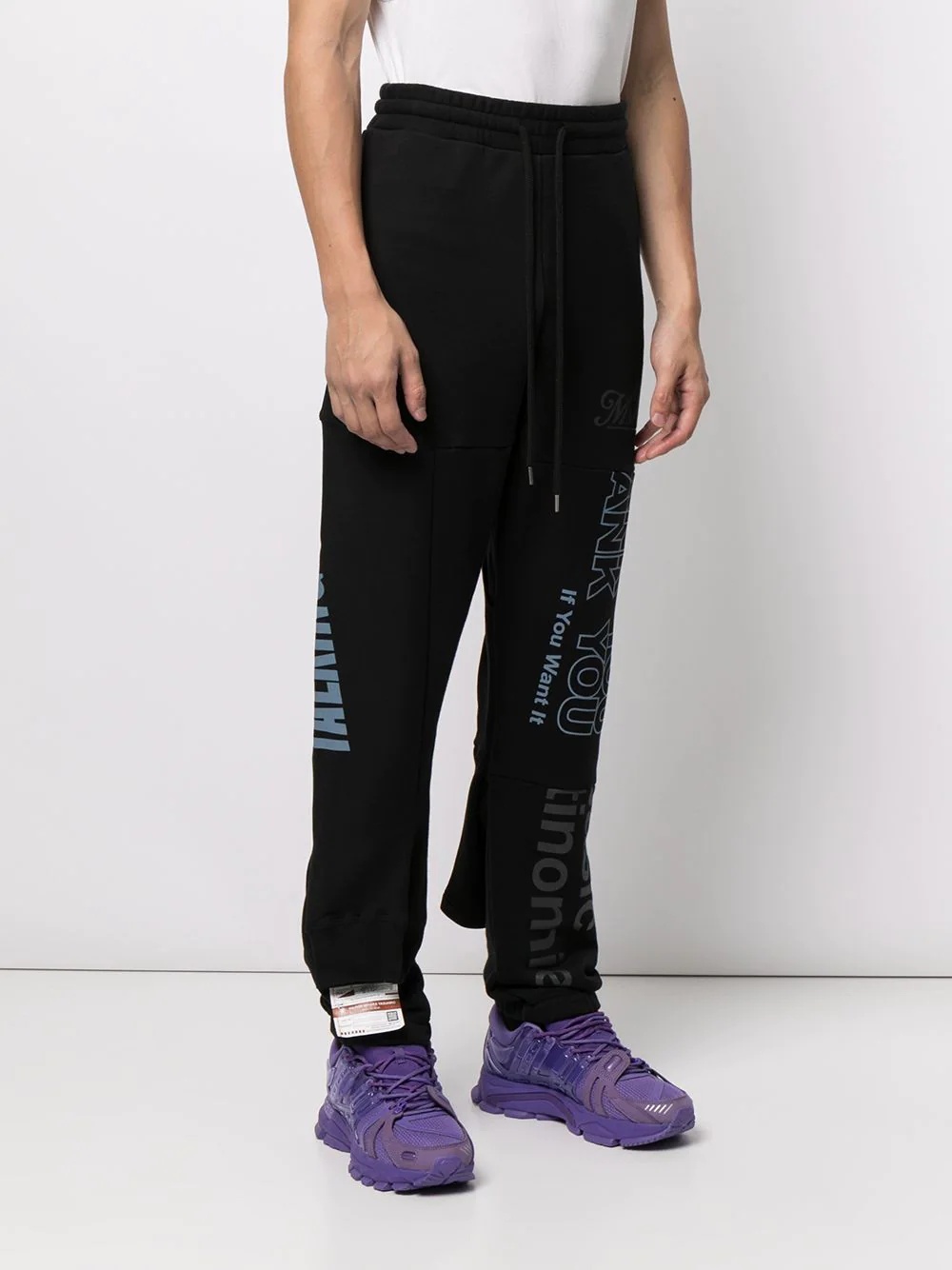 slogan-print track pants - 3