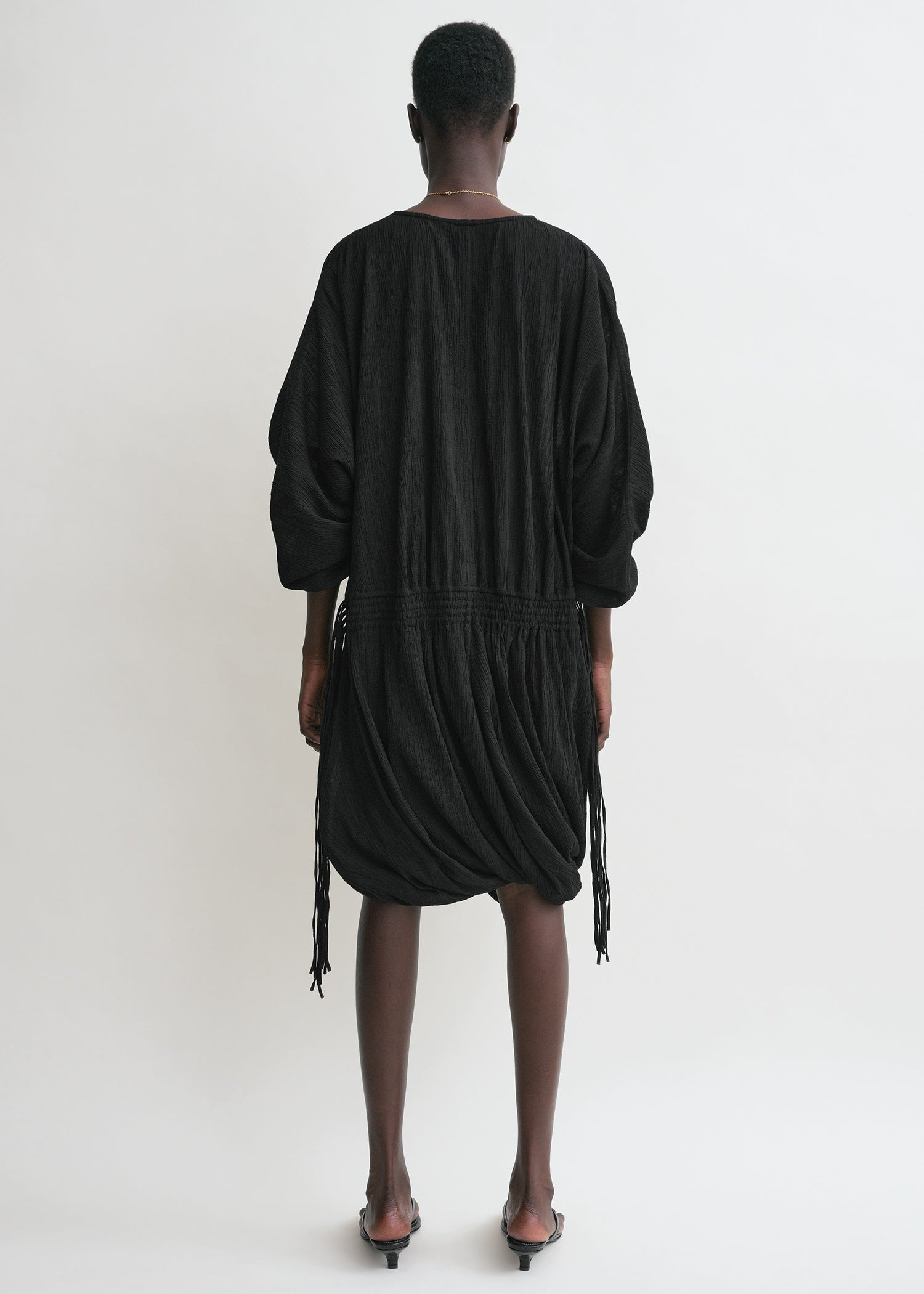 Drawstring dress black - 4