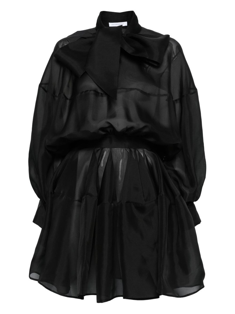 pussy-bow mini dress 1