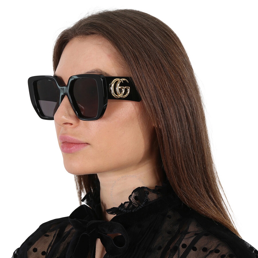Gucci Grey Geometric Ladies Sunglasses GG0956S 003 54 - 2