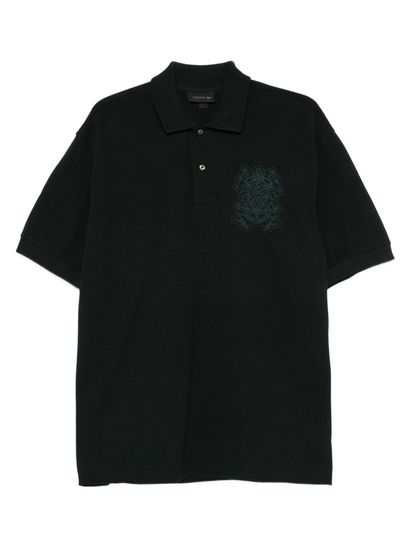 crest-appliqué polo shirt 1