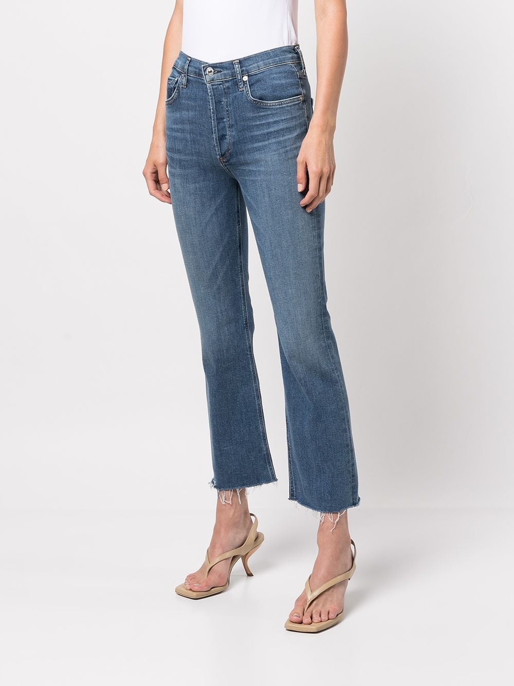 raw-cut hem denim jeans - 3