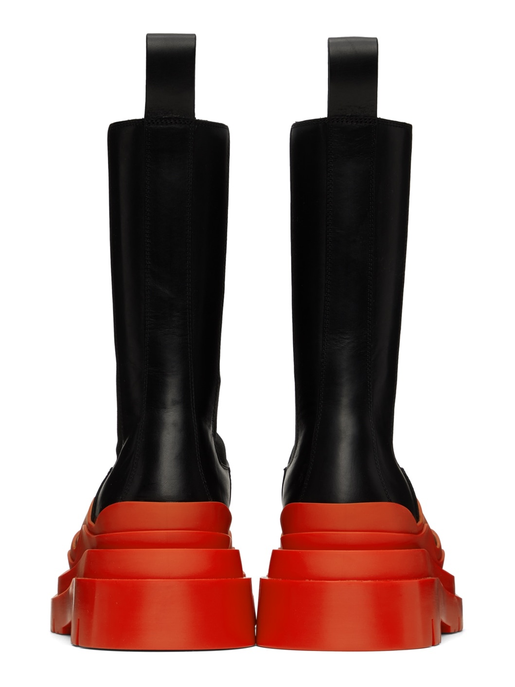 Black & Orange Tire Chelsea Boots - 2