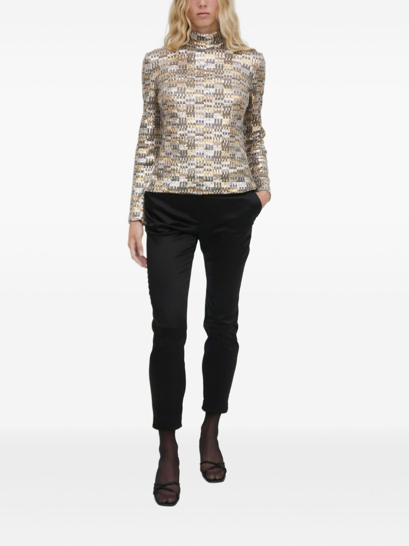 ROSETTA GETTY sequin-embellished turtleneck top outlook
