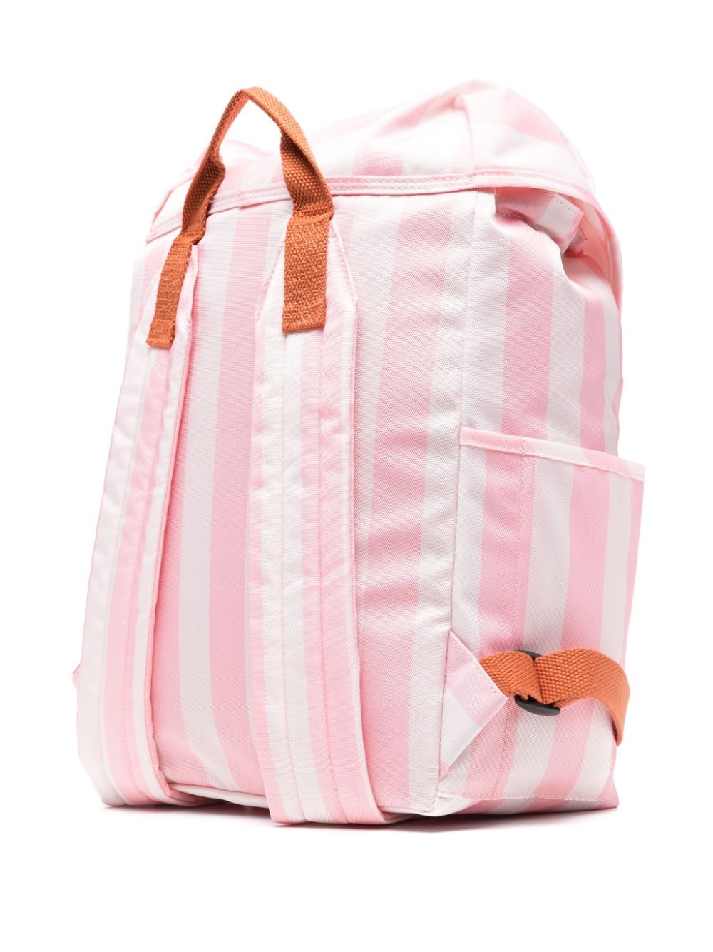 logo-print striped backpack - 3