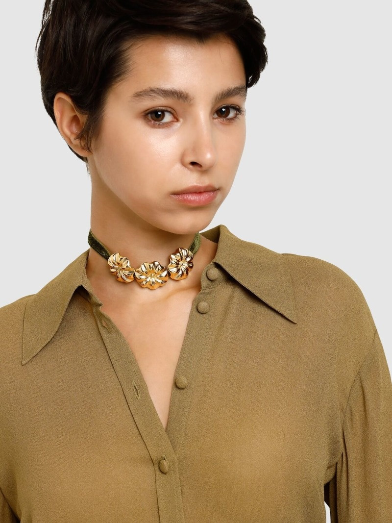 DESTREE Elizabeth Daisy velvet choker outlook