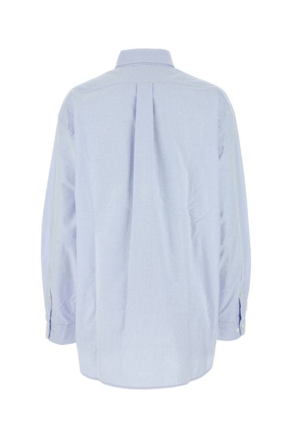 Prada Woman Light Blue Oxford Oversize Shirt - 2