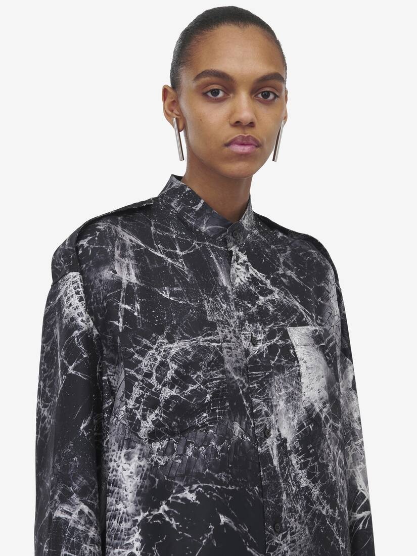 Smashed Screen Shirt Dress - 6
