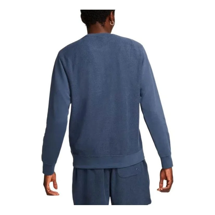 Nike front towelling logo sweatshirt 'Navy blue' DQ4584-437 - 1