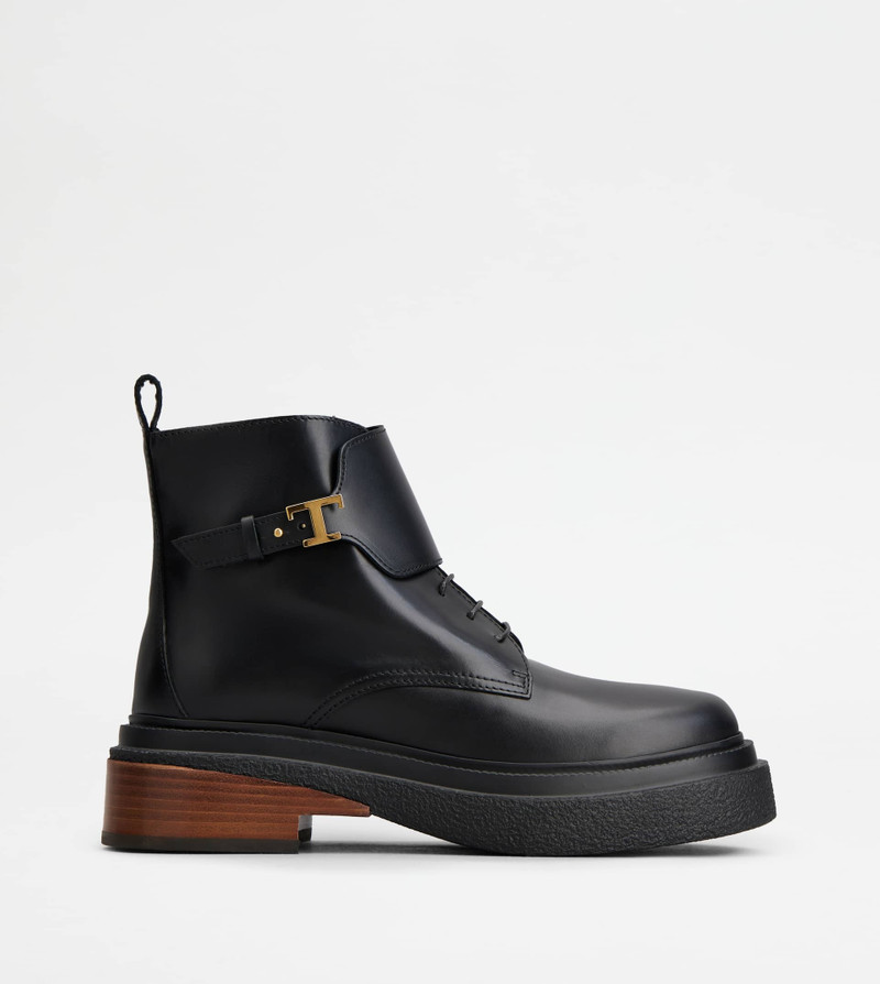 ANKLE BOOTS IN LEATHER - BLACK 1