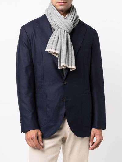 Brunello Cucinelli ribbed-knit cashmere scarf outlook