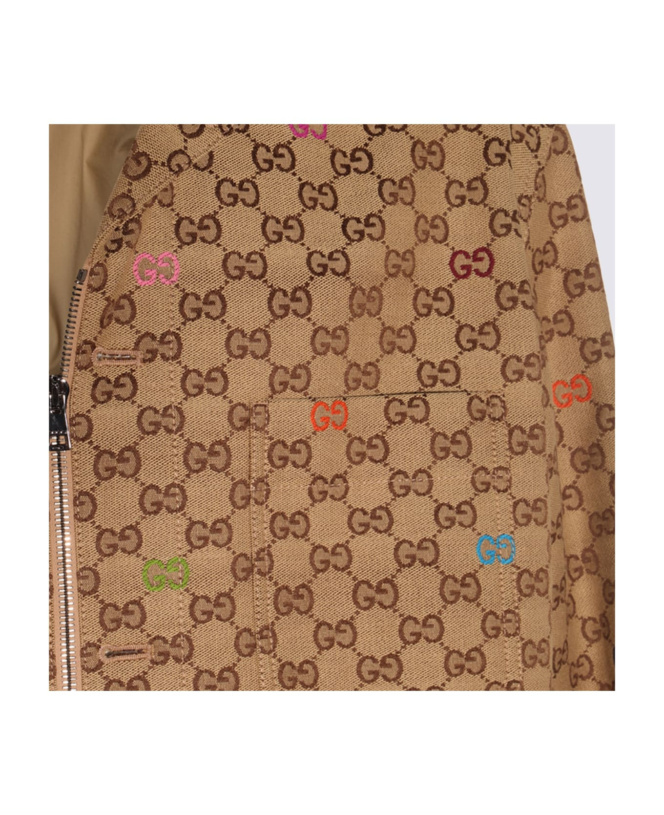 Beige Cotton Casual Jacket - 3
