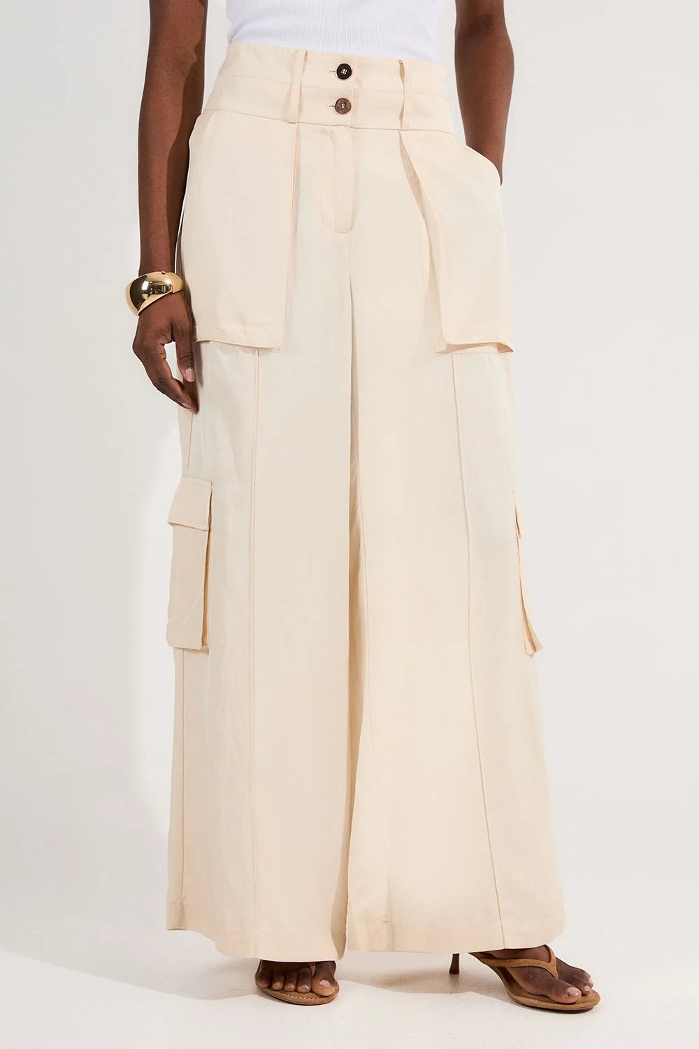Premium Linen Twill Top Stitch Woven Trouser - 1
