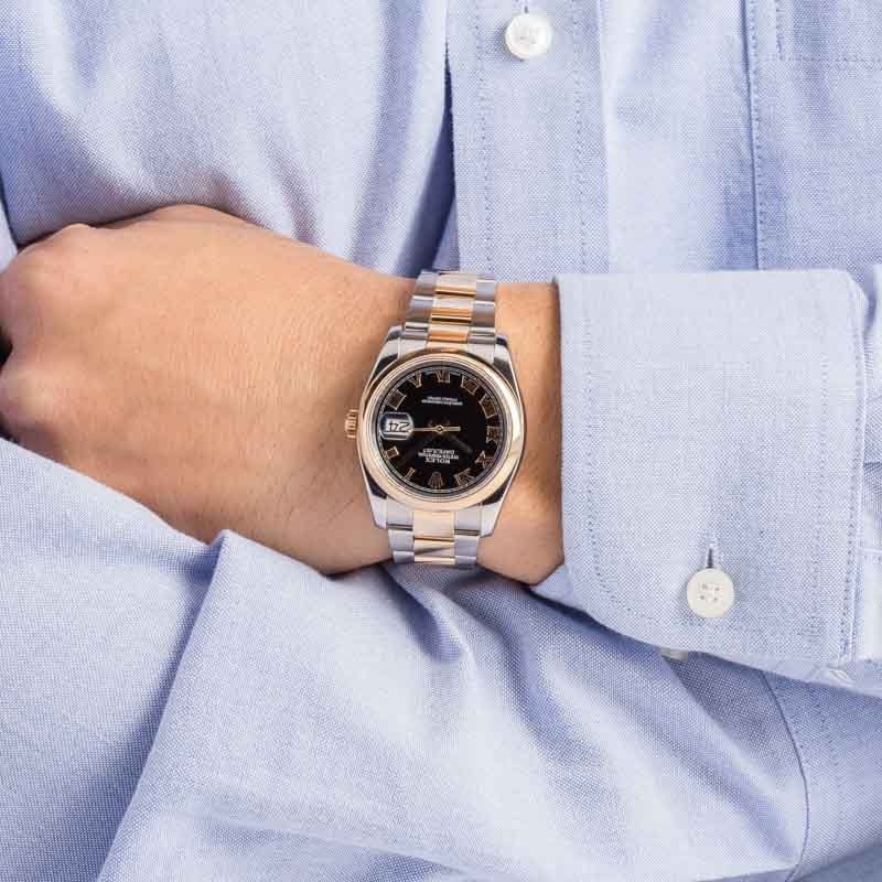 Rolex Datejust 116203 Black Roman Dial - 5
