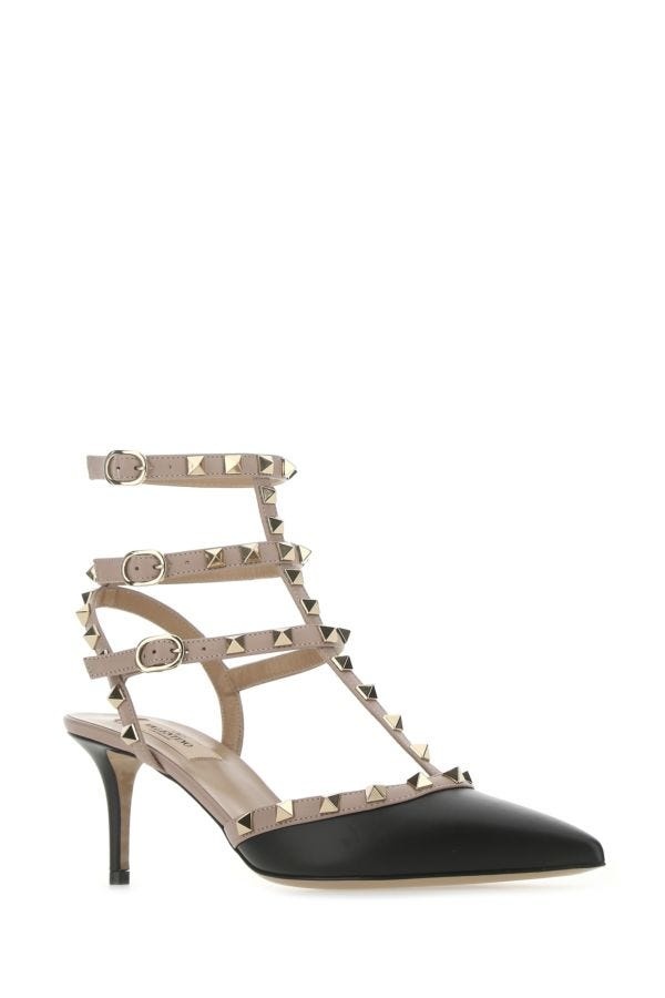 Two-tone leather Rockstud pumps - 2