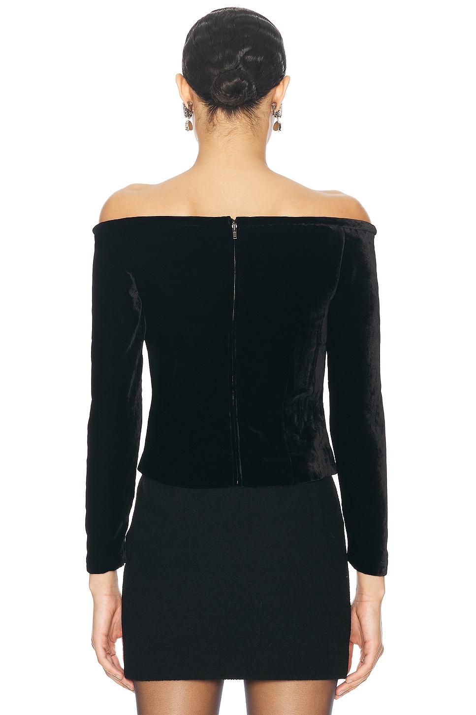 Velvet Off Shoulder Top - 3