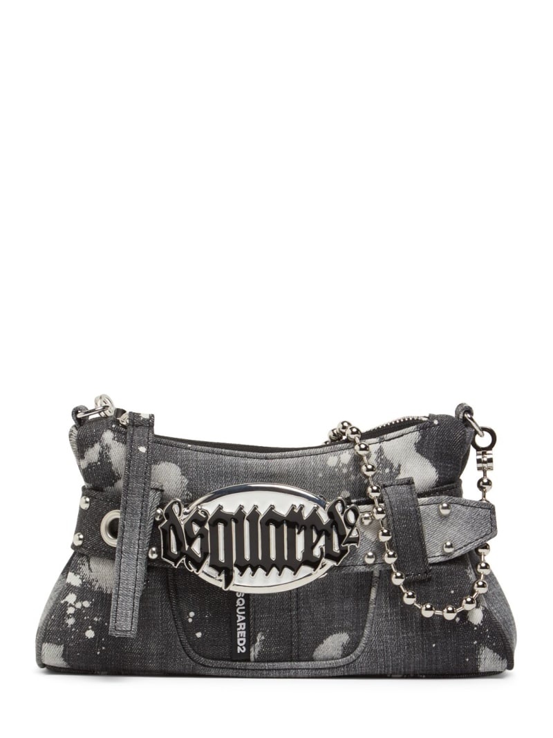 Gothic Dsquared2 denim clutch - 1