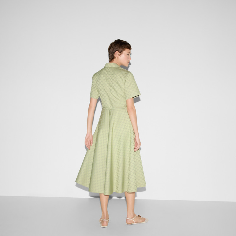 Mid-length GG cotton gabardine dress 4