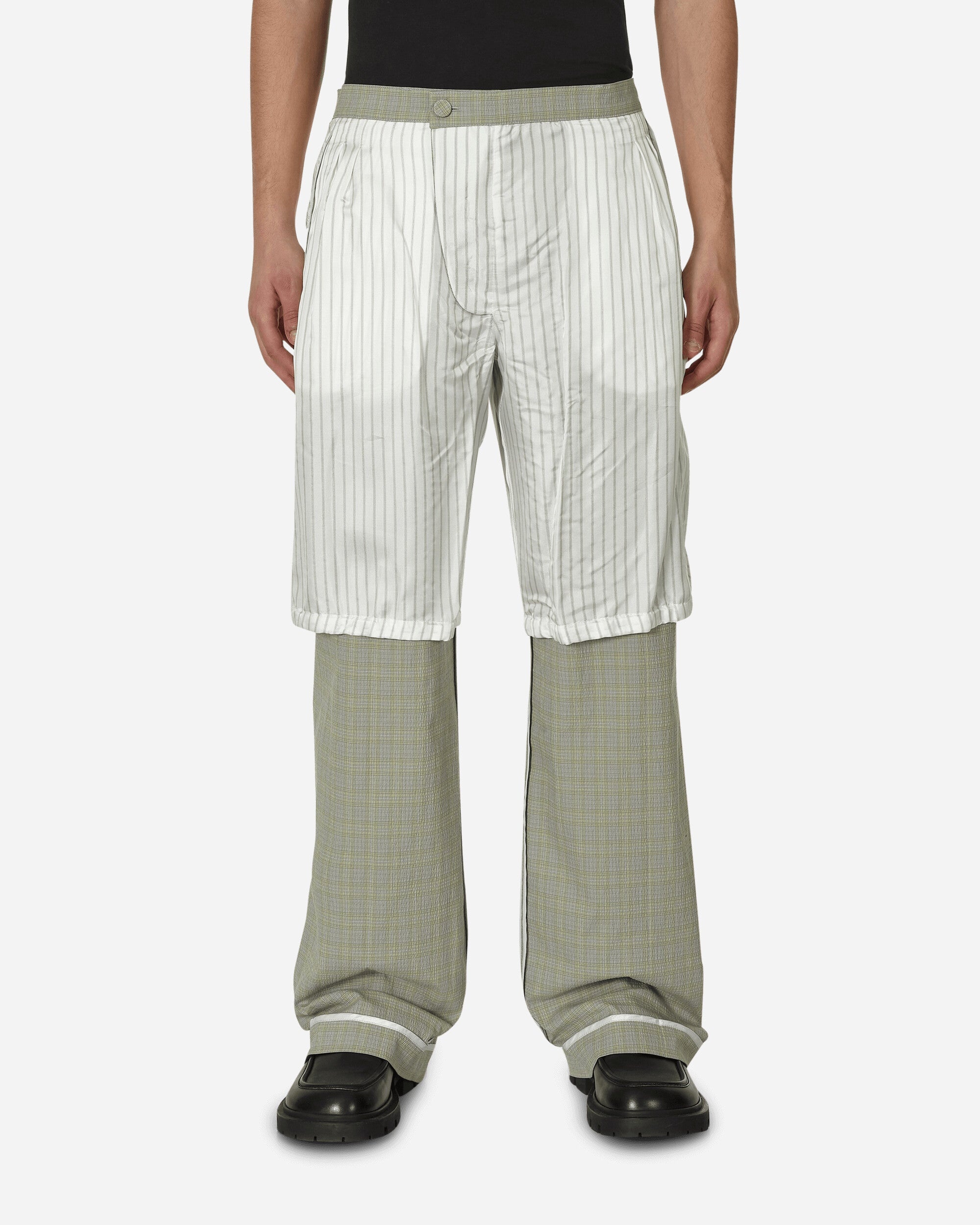 Kiko Kostadinov Orma Reversible Trousers Yellow Check | slamjam | REVERSIBLE