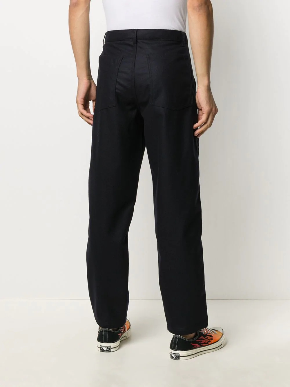 patchwork wool trousers - 4