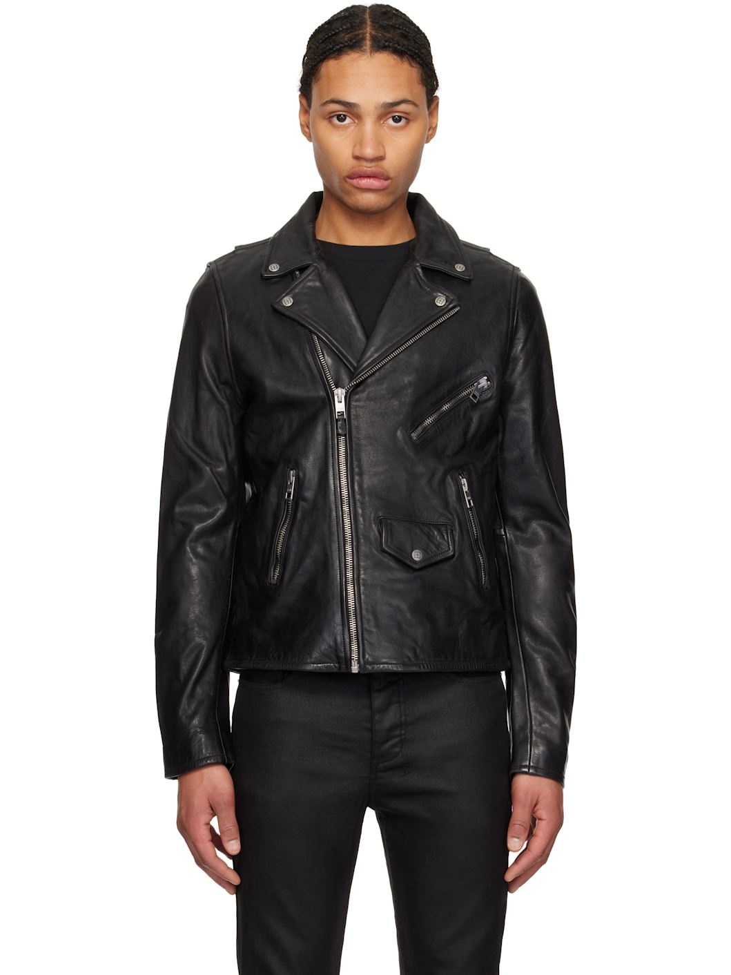 Black Capitol Leather Jacket - 1