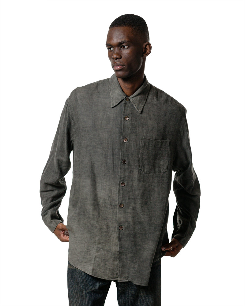 Our Legacy Above Shirt Dark Cloud Sparse Cotton Wool outlook