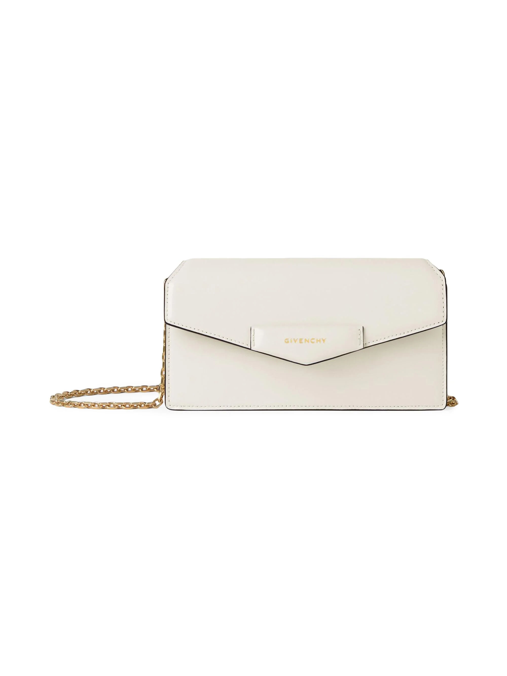 Women's Antigona Wallet with Chain in Box Leather - Ivory - 1