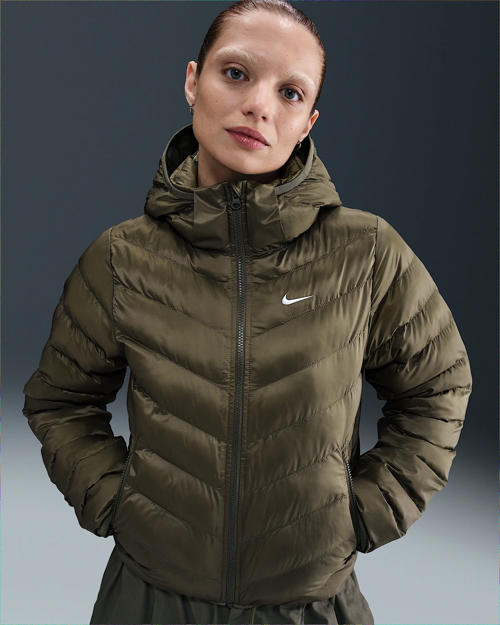 Nike Sportswear Windpuffer Women's Therma-FIT Hooded Puffer - 1