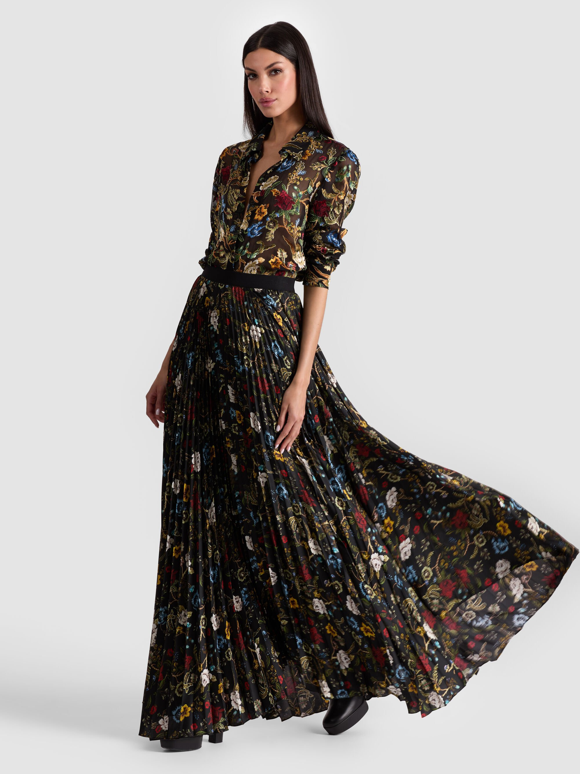 KATZ PLEATED MAXI SKIRT - 6
