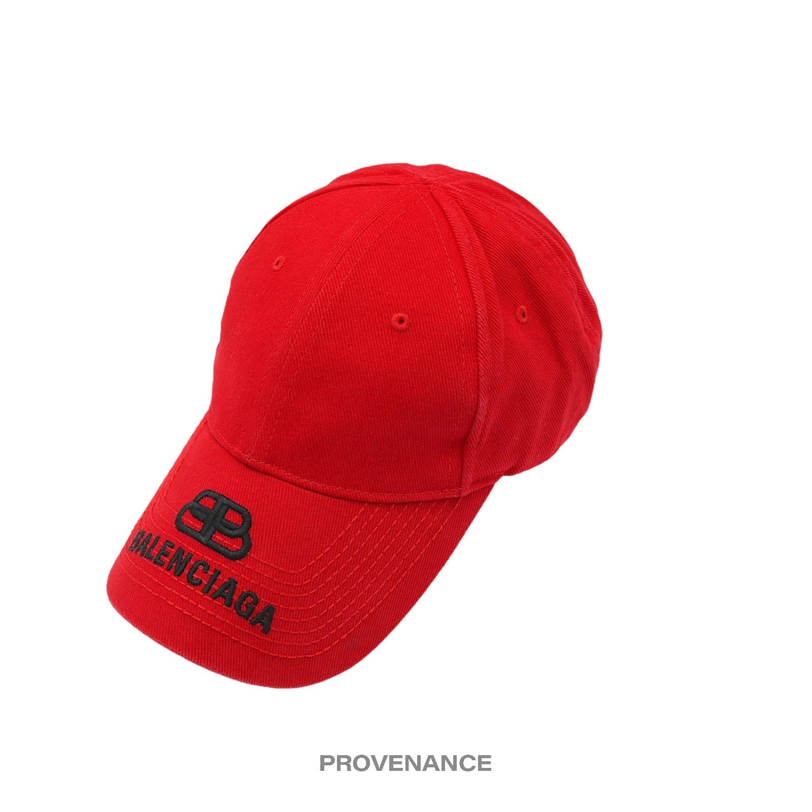 Balenciaga BB Embroidered Logo Cap - Red Black - 2