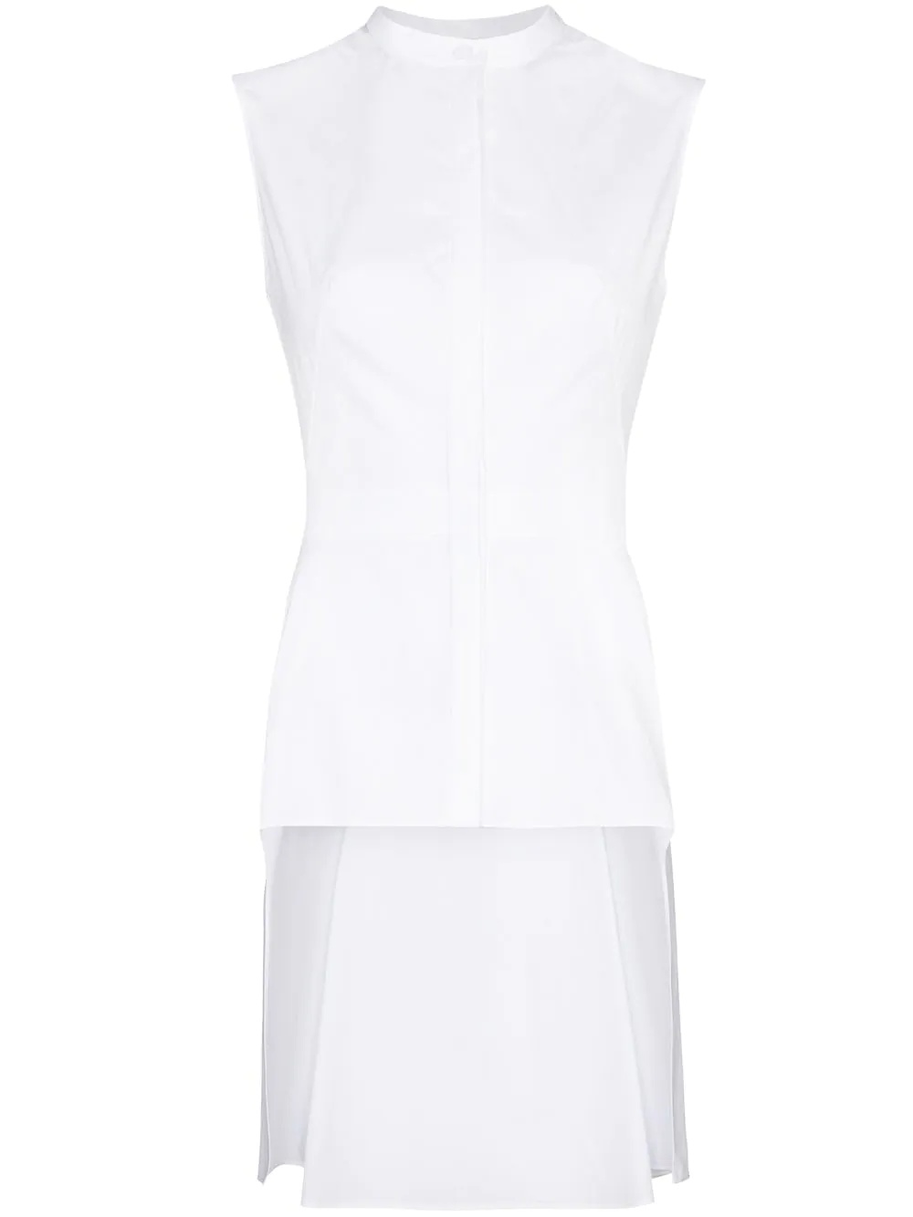 asymmetric sleeveless blouse - 1