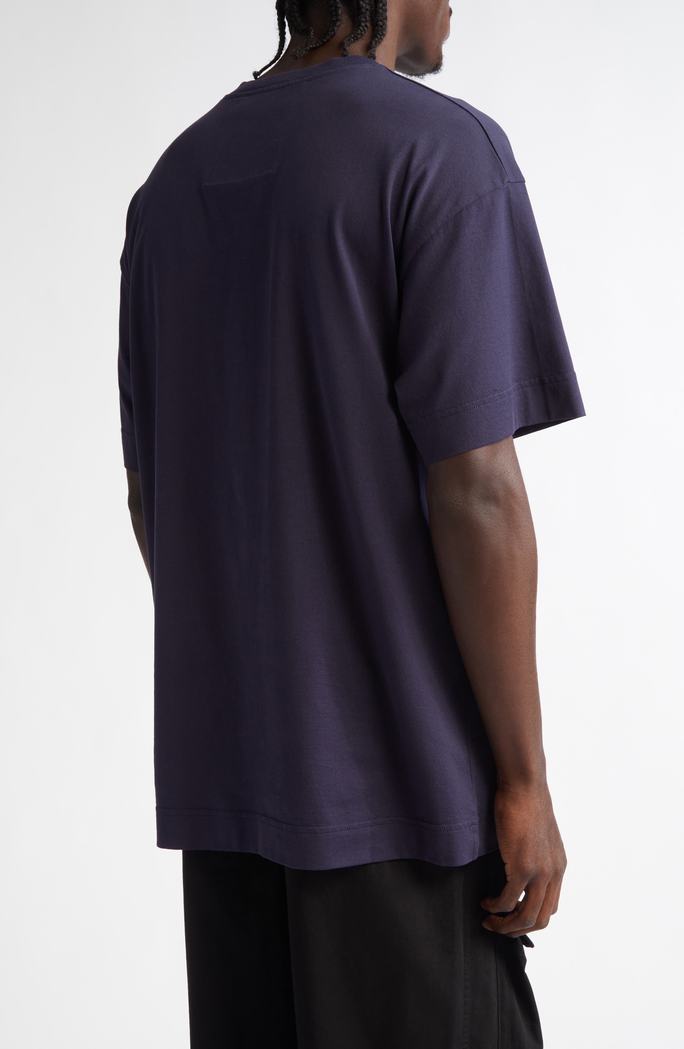 Givenchy Logo Embroidered T-Shirt in Dark Blue at Nordstrom - 2