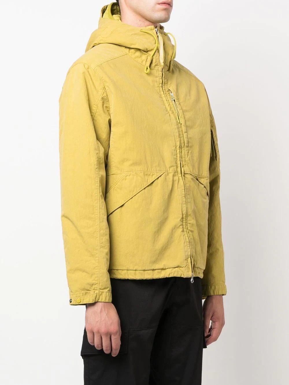 hooded zip-up cotton jacket - 3