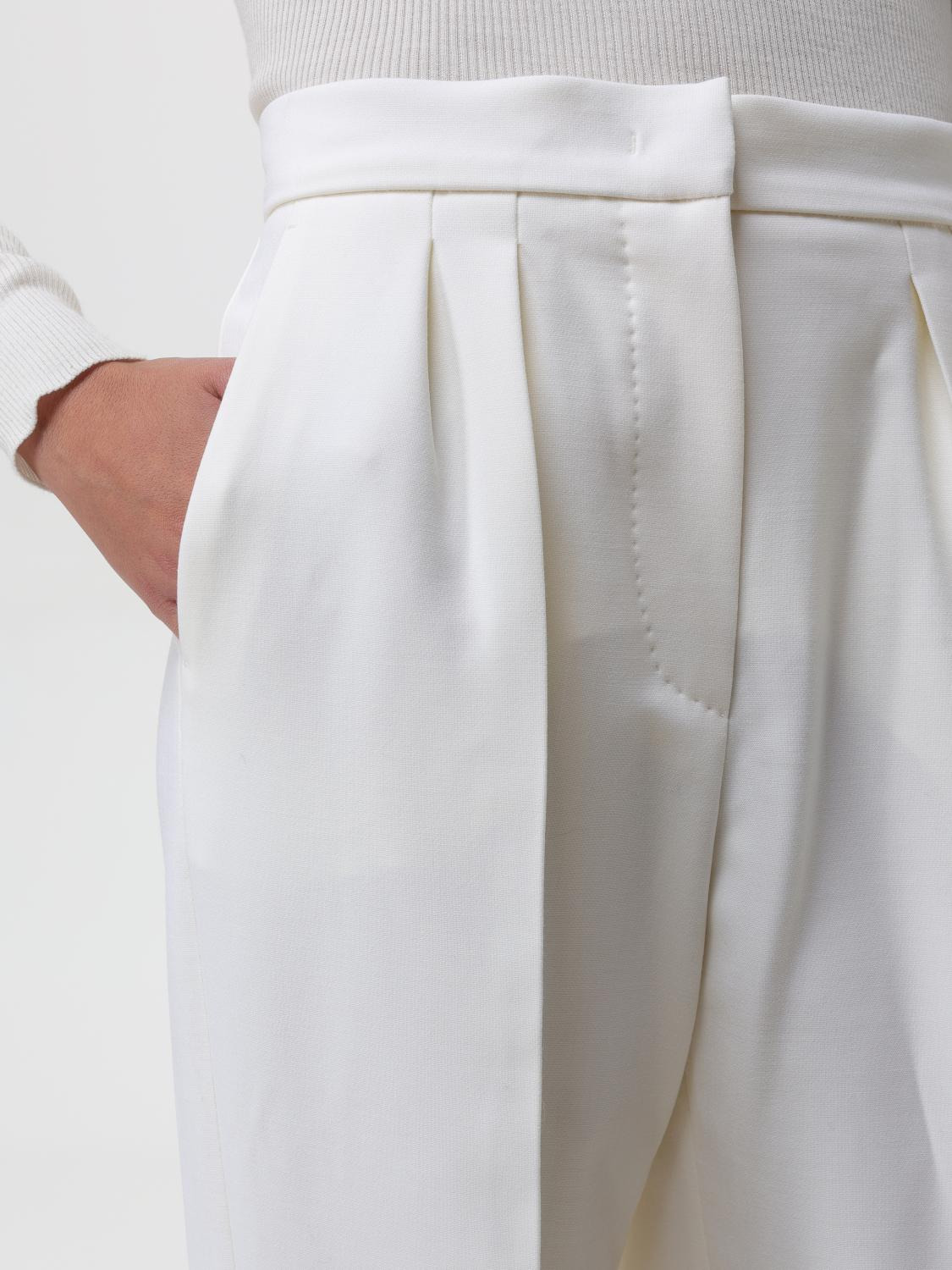 Max Mara Pants Woman Cream - 4