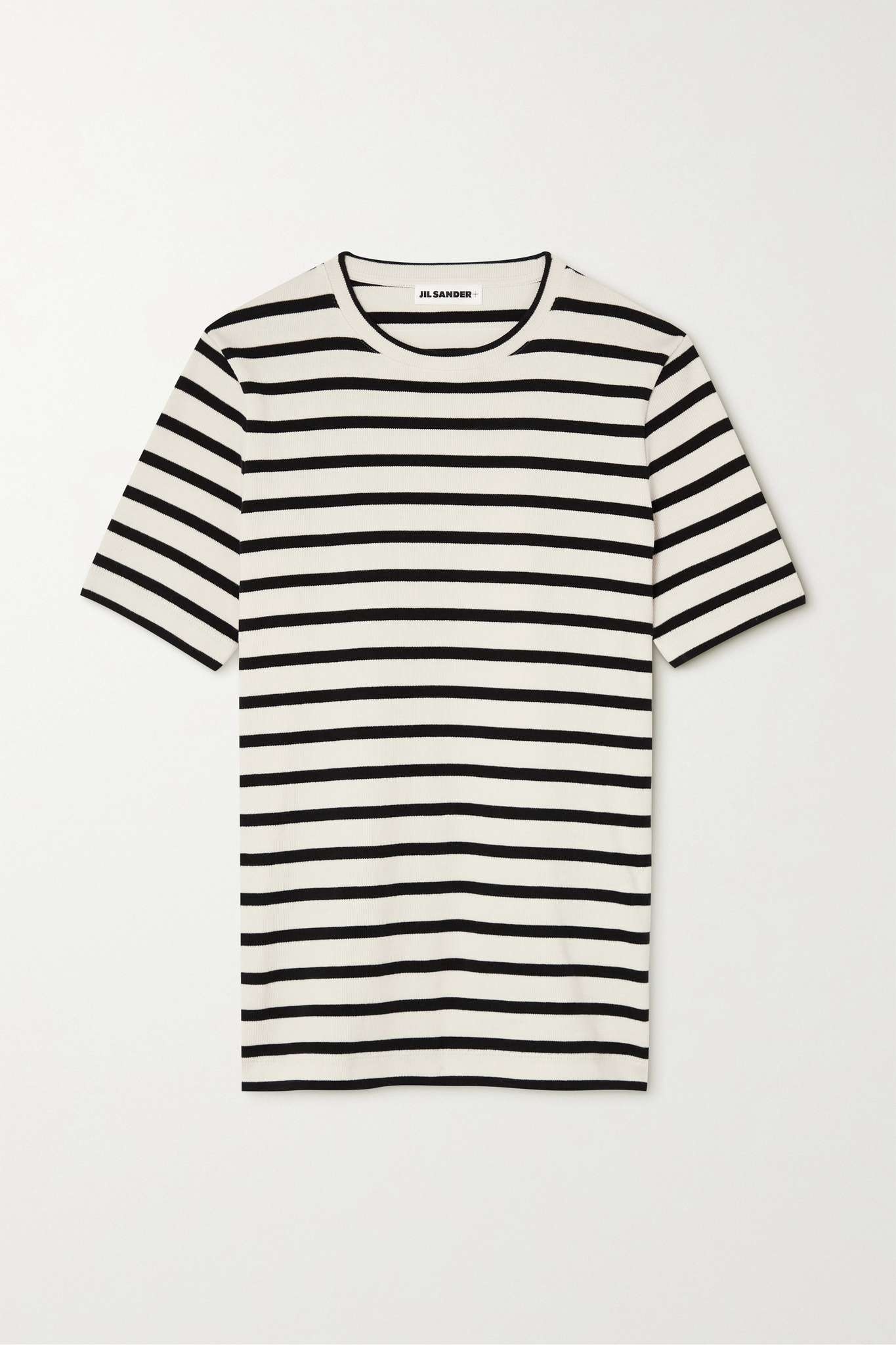 Appliquéd striped cotton-jersey T-shirt - 1