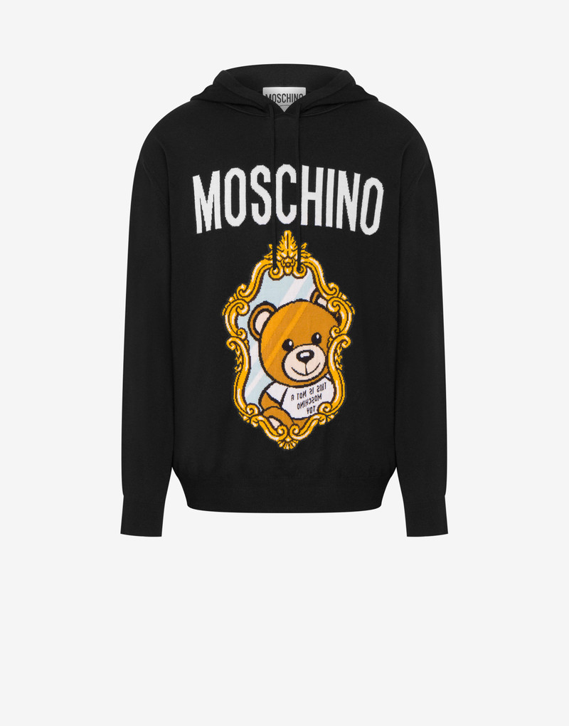 MIRROR TEDDY BEAR HOODED PULLOVER 1