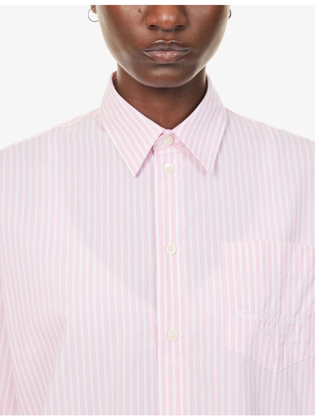 Eden Script Striped Relaxed-Fit Cotton Shirt - 5