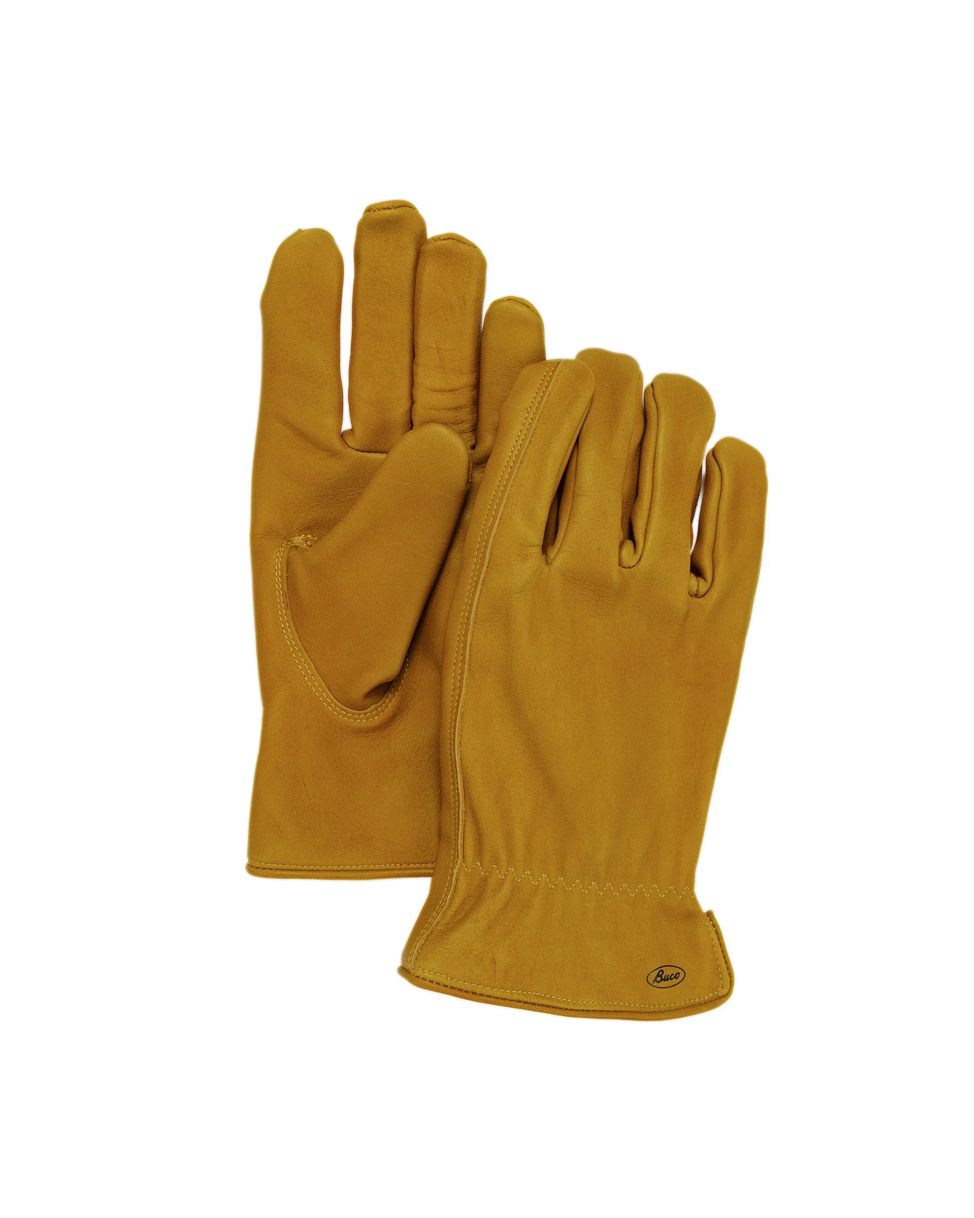 BA25001 BUCO Horsehide Motorcycle Gloves Yellow - 1